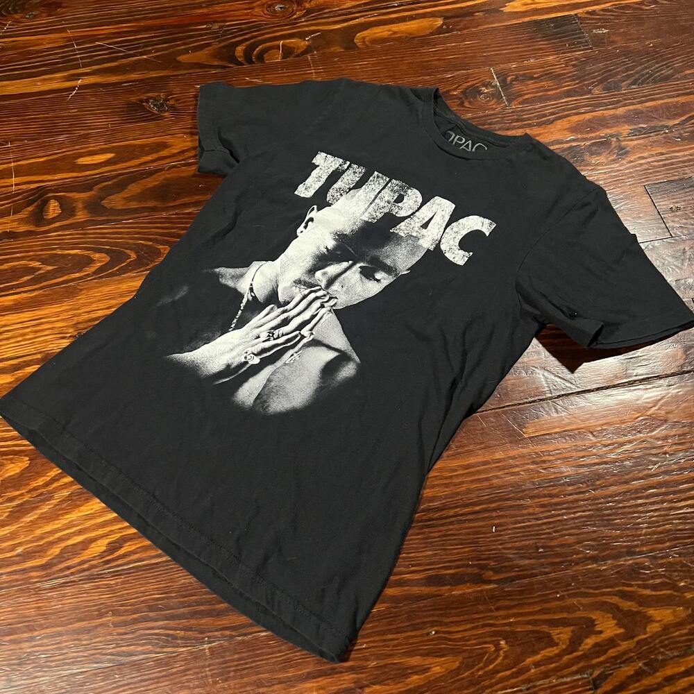 2Pac S 90s Streetwear Graphic T Shirt Black Regular Fit